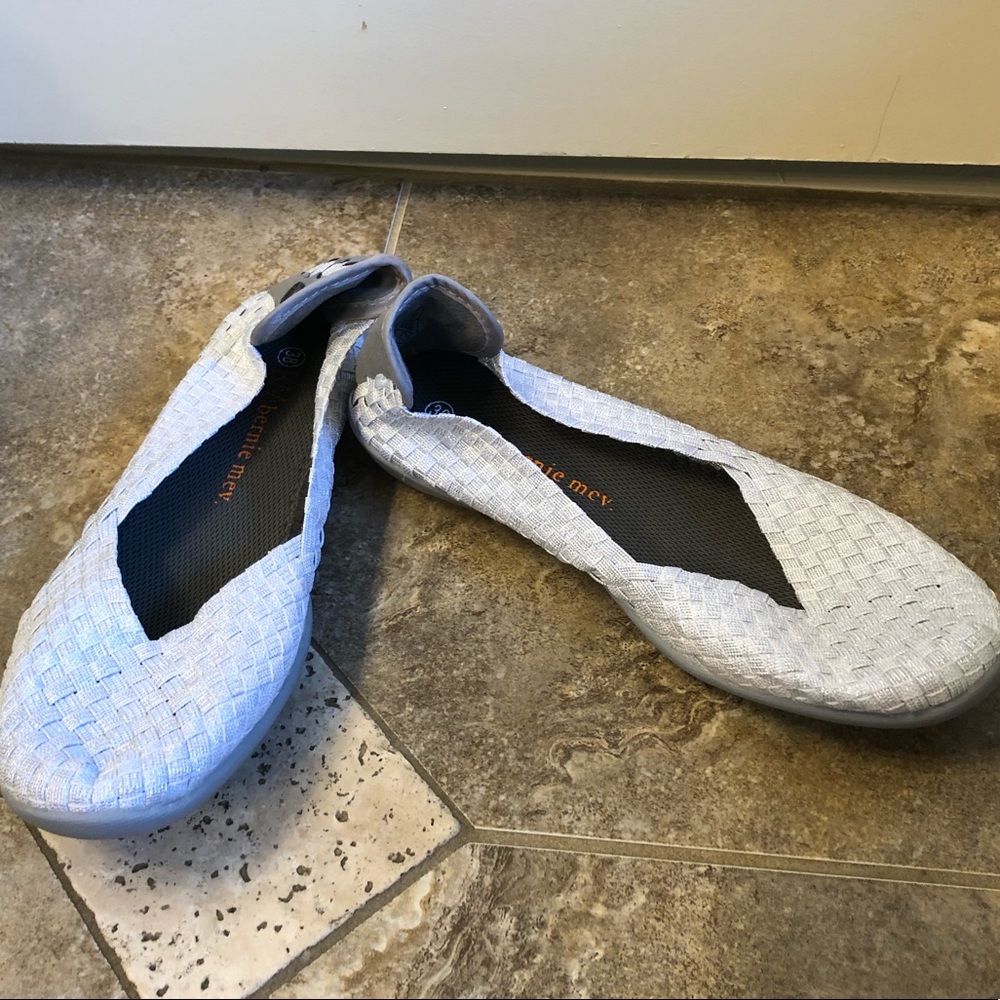Bernie Mav Silver slip-ons
